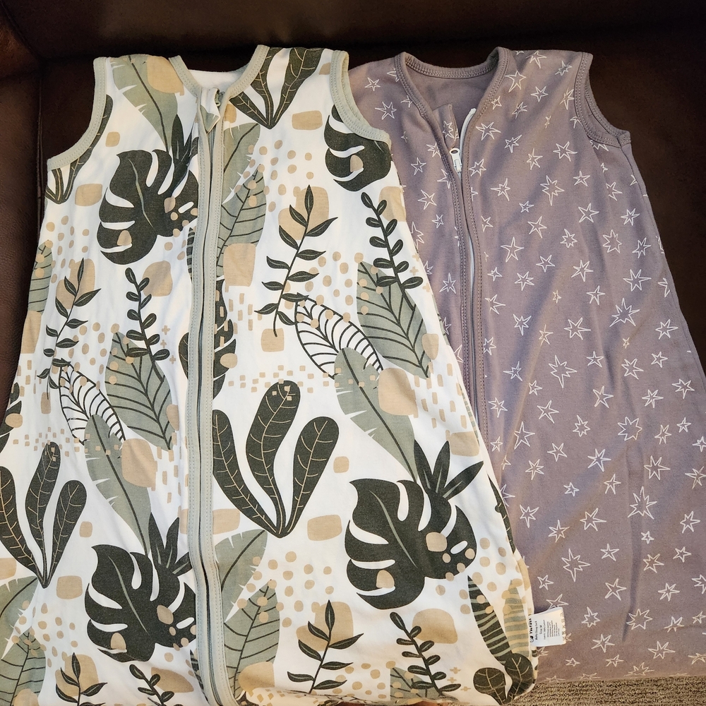 Leaf and Star Print Baby Sleep Sacks